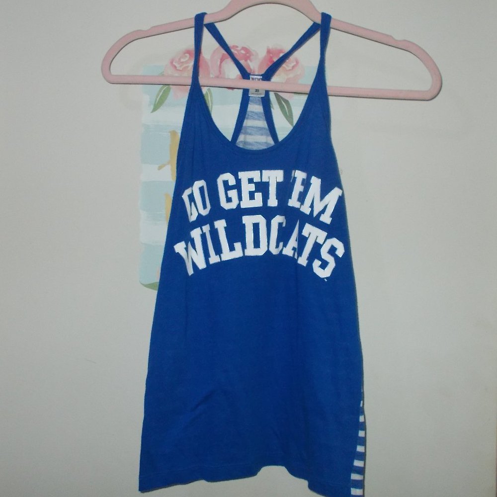 Pink Victoria's Secret UK Wildcats Tank Top Blue/White Size Extra Small Final
